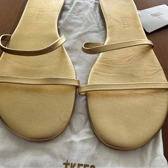 TKEES Women's Gold Sandals - Picture 2 of 3